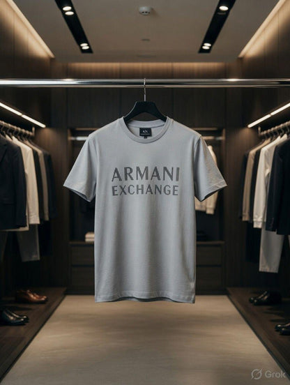 Armani Exchange Women's Cotton Peach Tee in Soft Lavender – Product Shot	