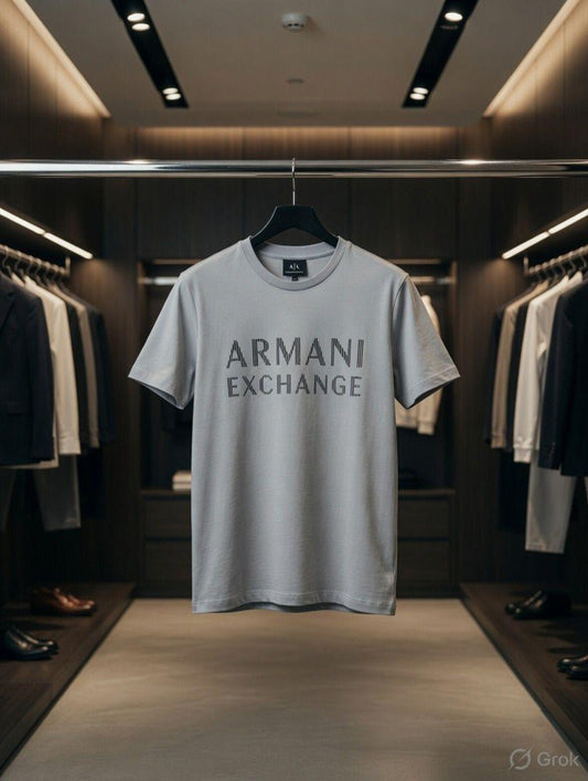 Armani Exchange Women's Cotton Peach Tee in Soft Lavender – Product Shot	