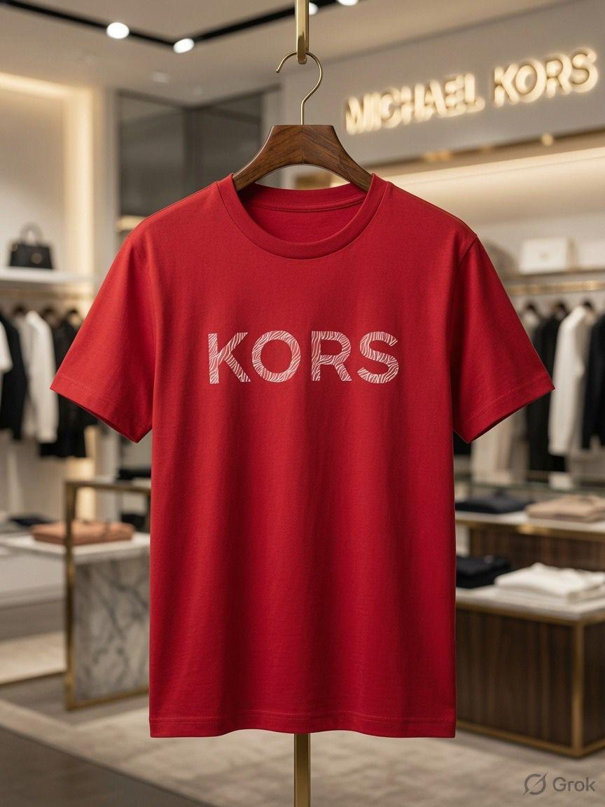 Michael Kors Women's Premium Tee in Red – Product Shot	