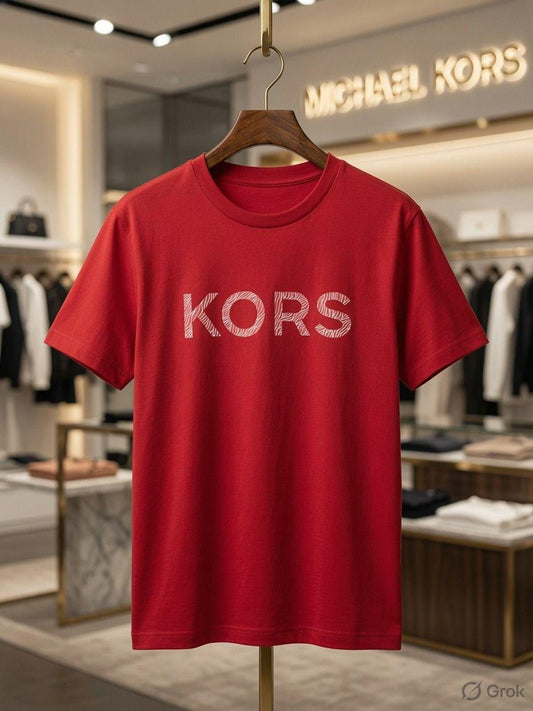 Michael Kors Women's Premium Tee in Red – Product Shot	