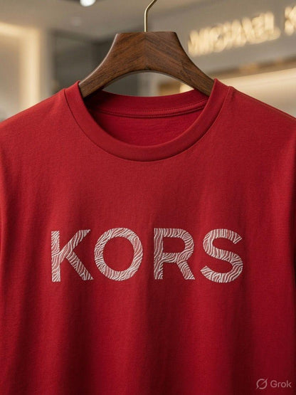 Michael Kors Red Tee – Embroidery Zoom Detail	
