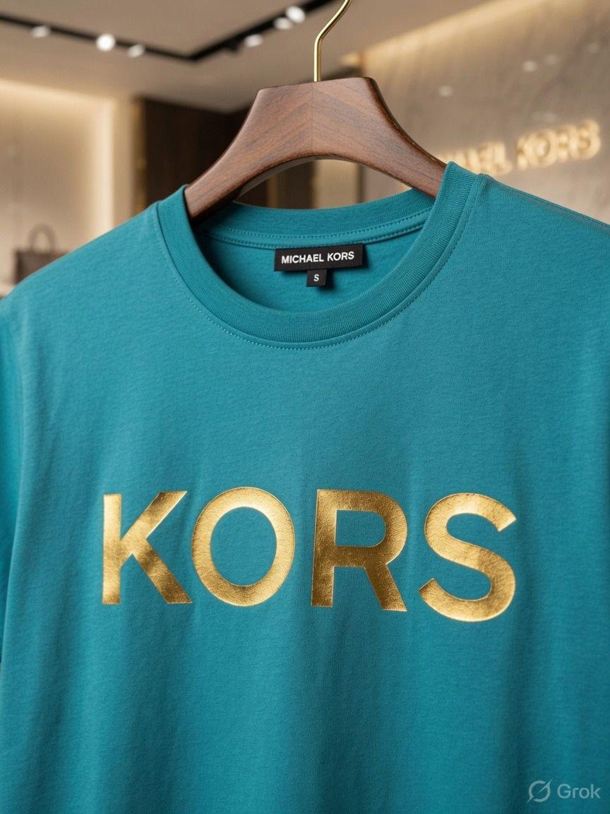 Michael Kors Sky Blue Tee – Embroidery Zoom Detail	