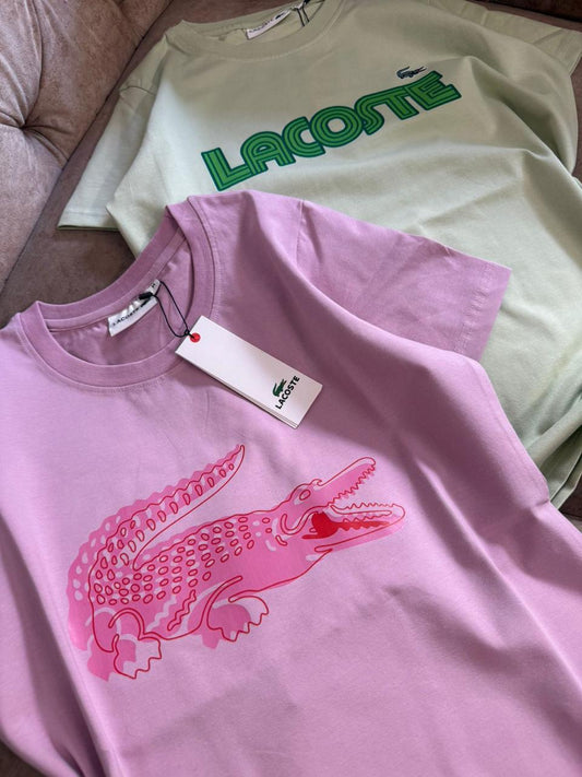 Lacoste Women's Lycra Tees – Pink & Green Collection
