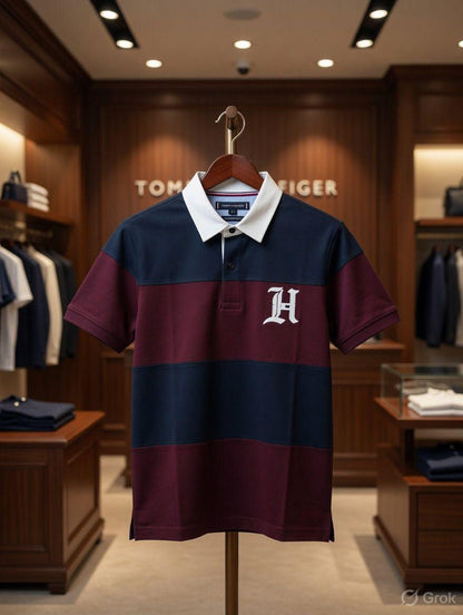 Tommy Kids Polo – Jacquard Collar Lyocell Shirt FASHION MYST