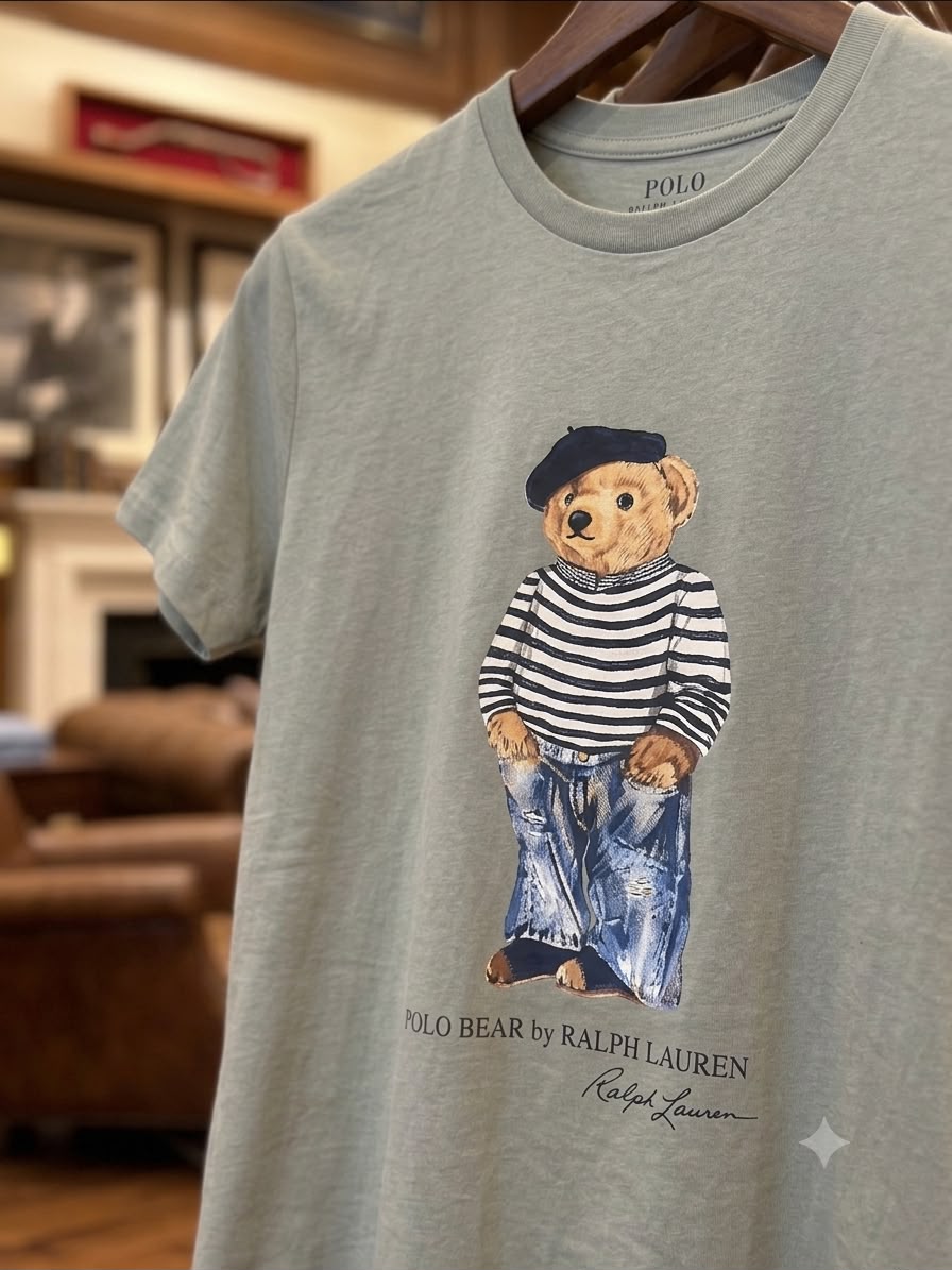 Ralph Lauren Light Green Tee – Fabric Zoom Detail	