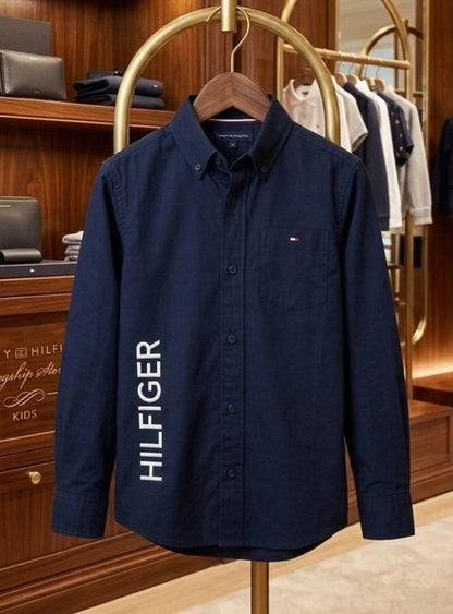 Tommy Hilfiger Kids Premium Cotton Shirt in Navy
