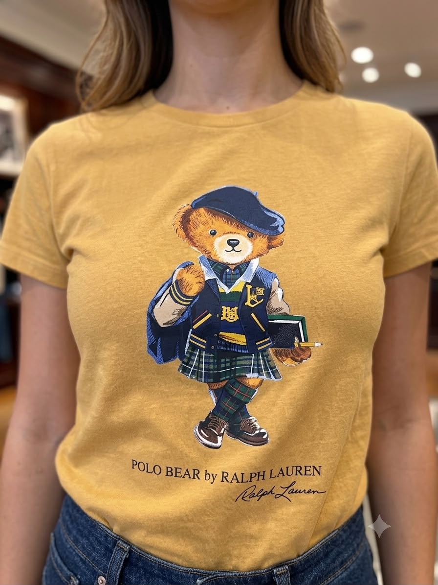 Ralph Lauren yellow Tee – Fabric Zoom Detail	