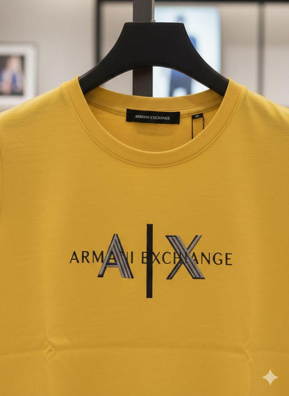 Armani Yellow Tee – Fabric Zoom Detail	