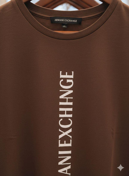 Armani Brown Tee – Fabric Zoom Detail	