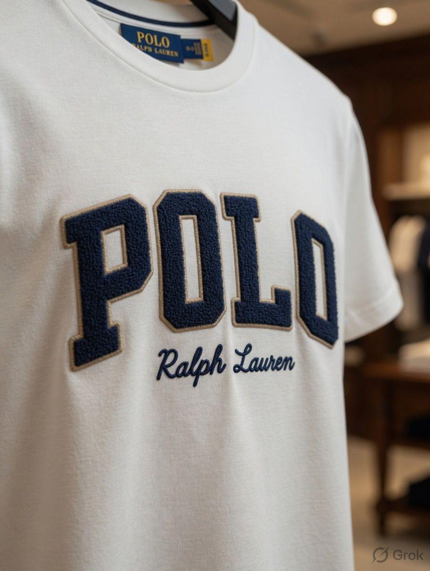 Ralph Lauren White Tee – Embroidery Zoom Detail	