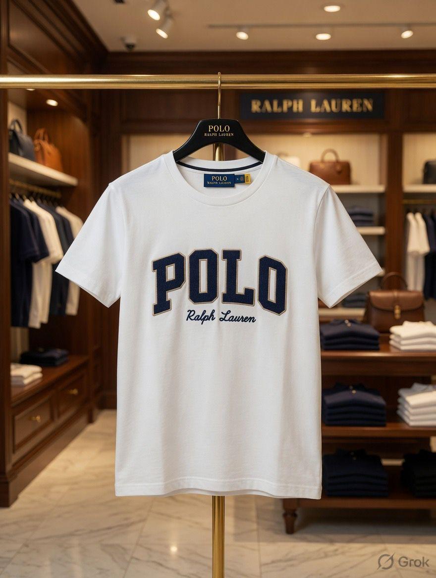 Ralph Lauren Women's Premium Tee in White – Product Shot	
