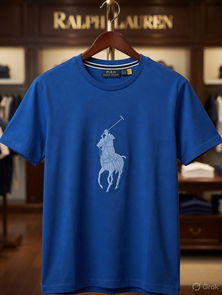 Ralph Lauren Blue Tee – Embroidery Zoom Detail	