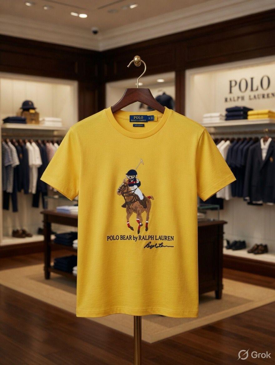 Ralph Lauren Women's Premium Tee in Yellow – Product Shot	