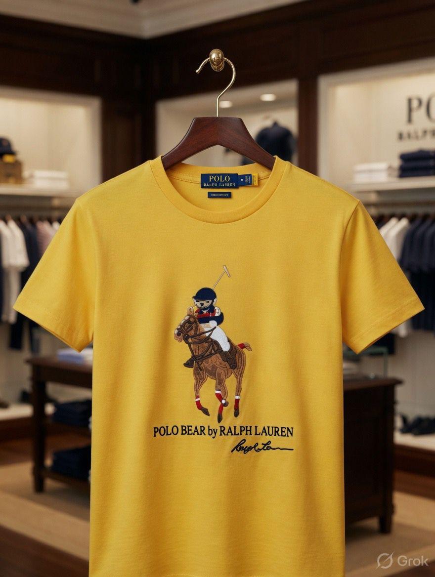 Ralph Lauren Yellow Tee – Embroidery Zoom Detail	