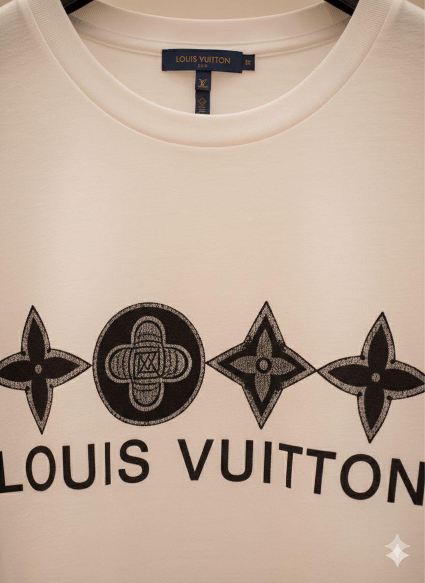 Women's Louis Vuitton white regular fit luxury T-shirt
