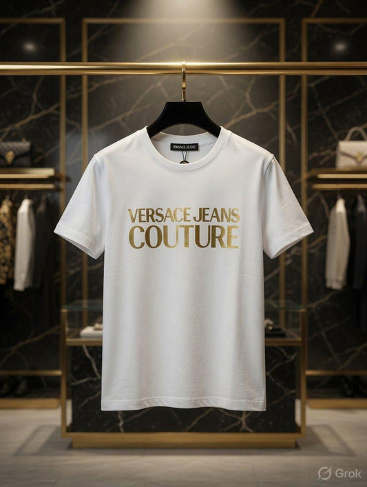 Versace white premium Italian cotton T-shirt for women
