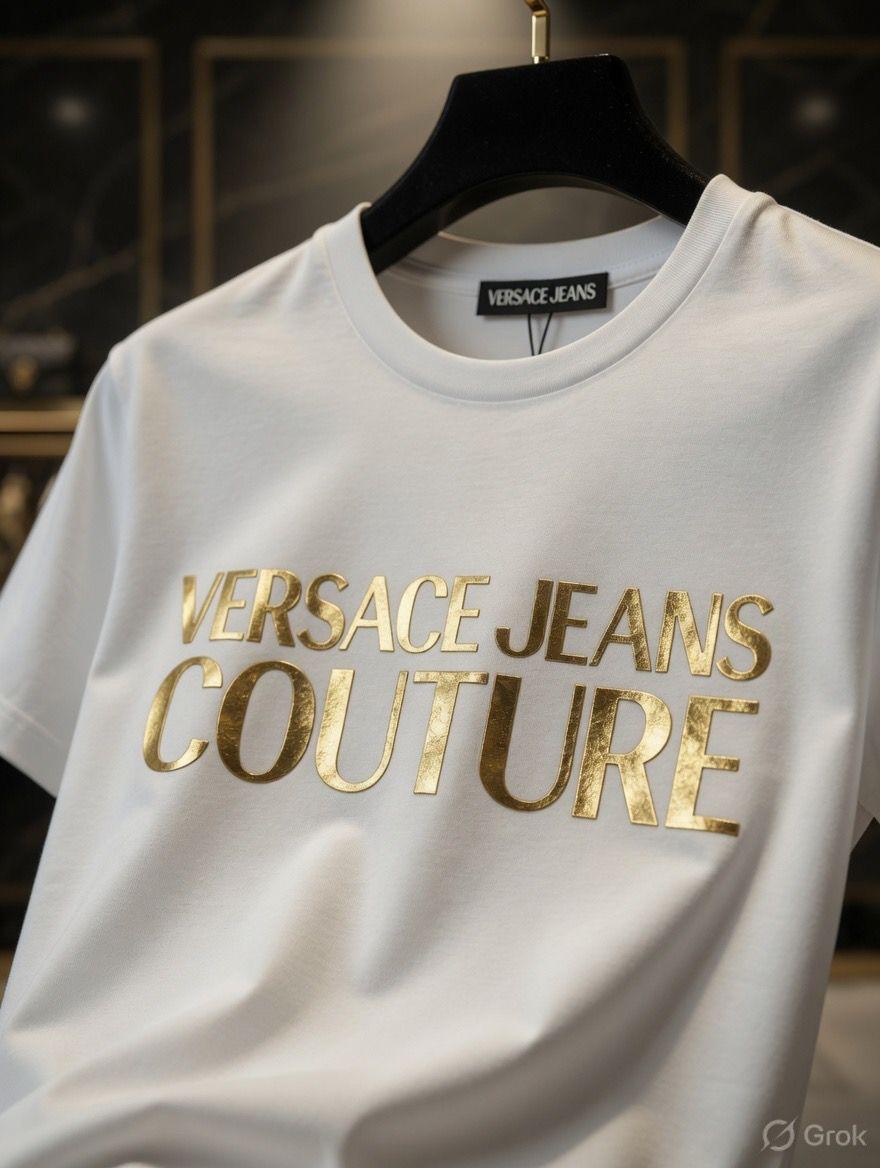 Versace white designer-inspired ladies cotton tee
