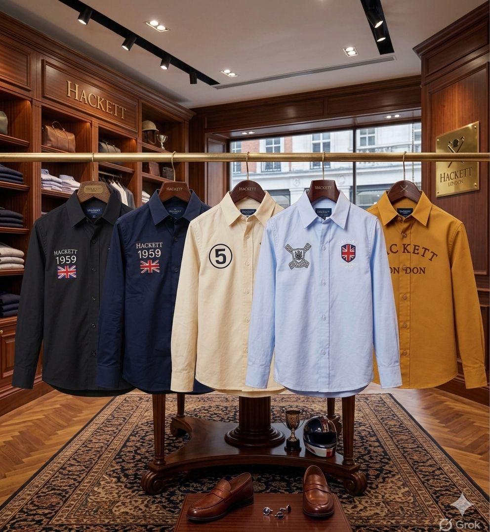 Hackett Kids Premium Oxford Shirts – All 5 Colour Variants
