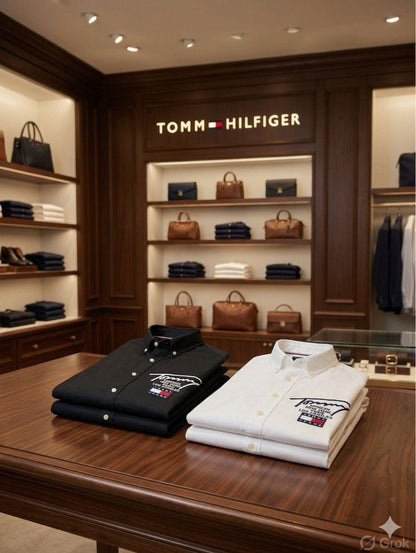 Tommy Hilfiger Kids Embroidered Shirts – Both Colour Variants
