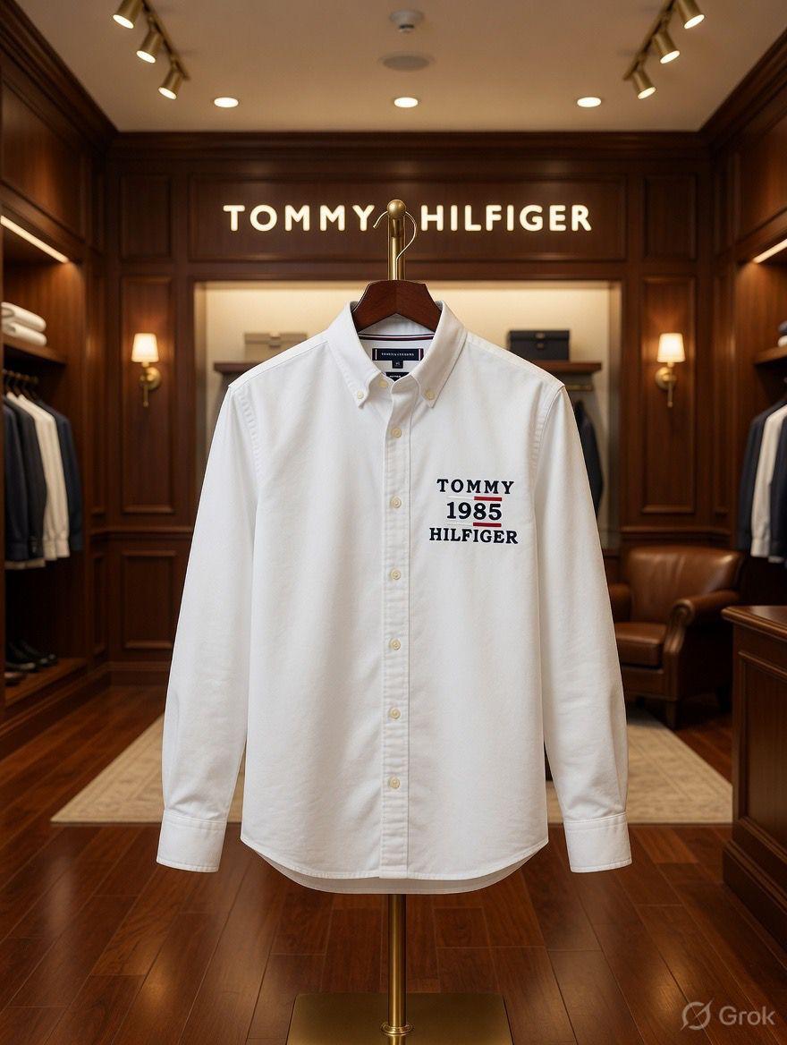 Tommy Hilfiger Kids Embroidered Oxford Shirt in White
