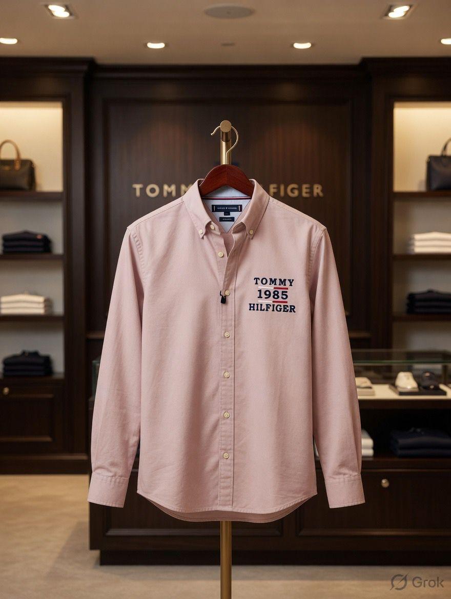 Tommy Hilfiger Kids Embroidered Oxford Shirt in Pink
