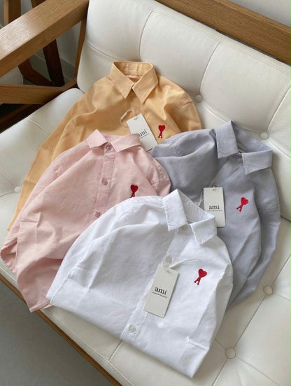 AMI Paris Kids Cotton Oxford Shirts – Shop All Colours

