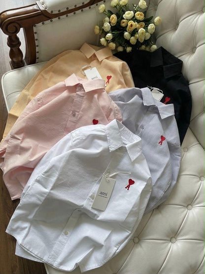 AMI Paris Kids Regular Fit Oxford Shirts – Full Colour Range
