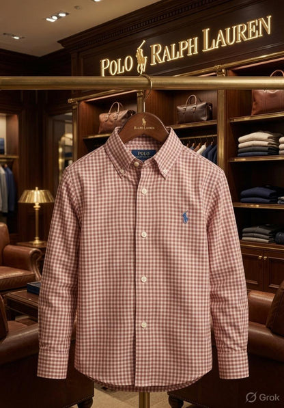 Ralph Lauren Kids Premium Oxford Shirt in Orange
