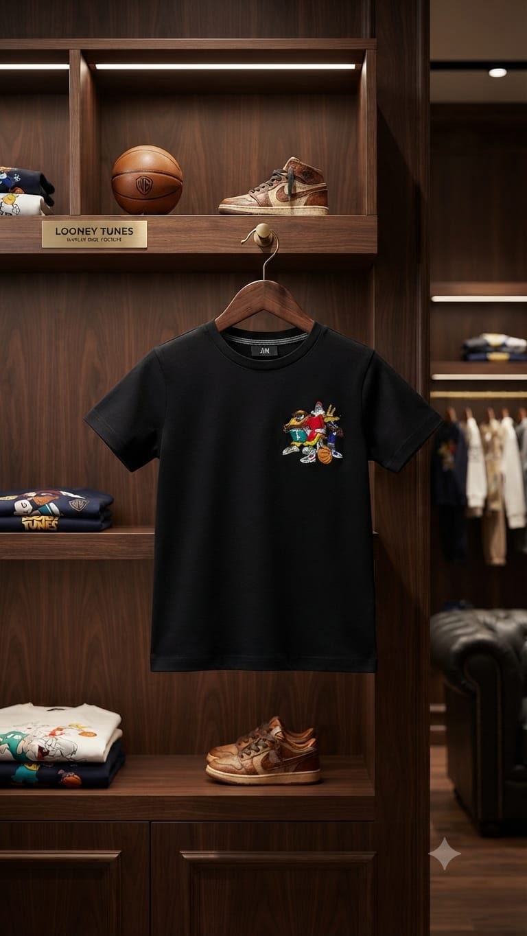 H&M Kids Premium Cotton Tee in Black
