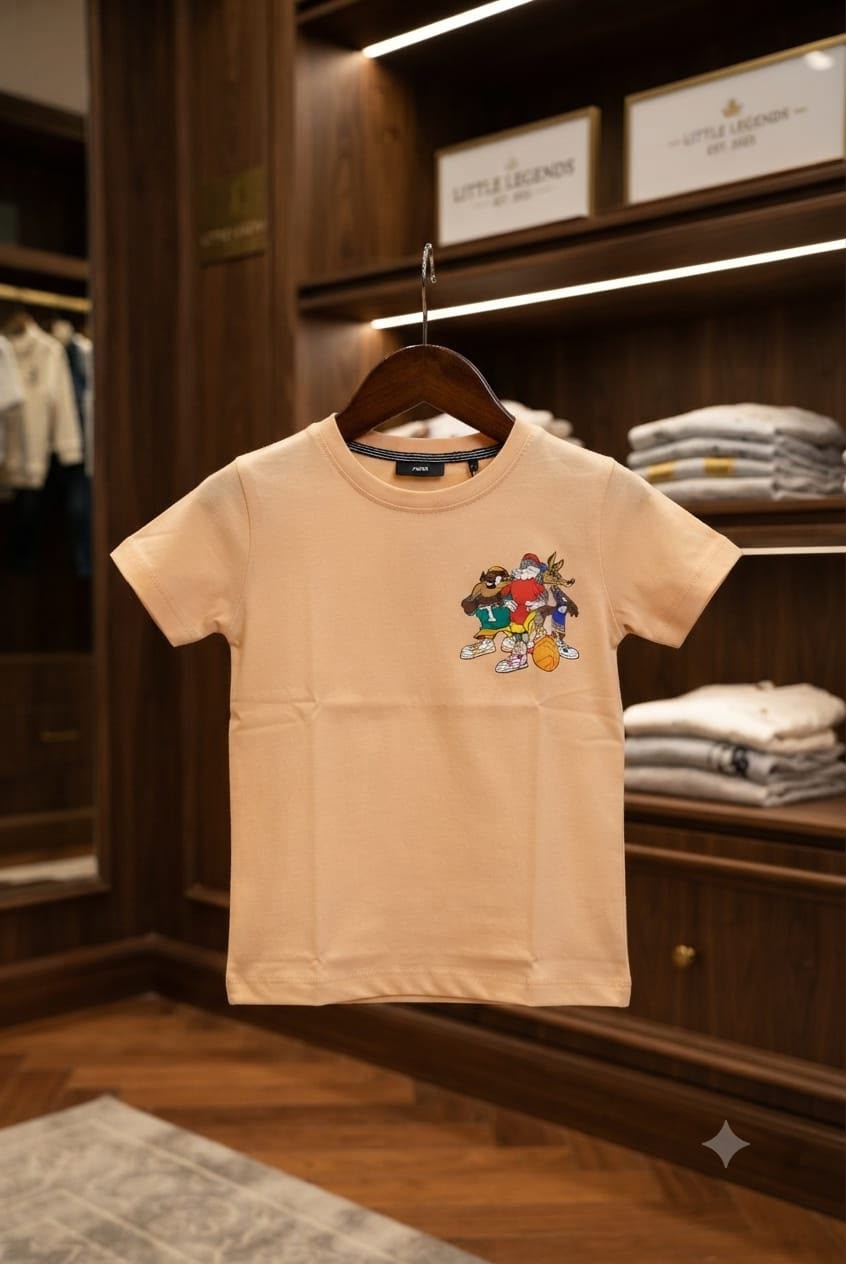H&M Kids Premium Cotton Tee in Cream
