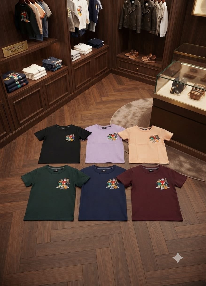 H&M Kids Premium Print Tees – All 6 Colour Variants
