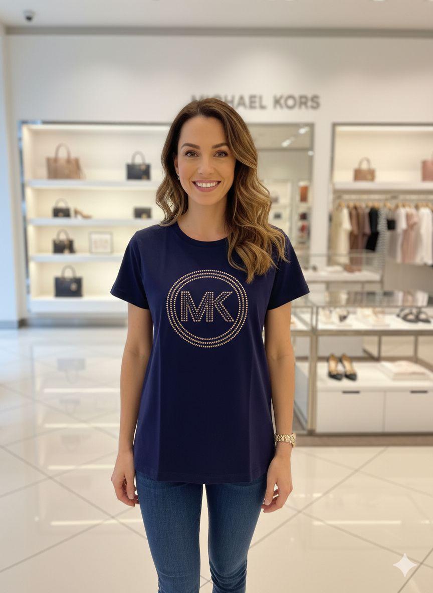 Michael Kors Navy premium stone work T-shirt for women
