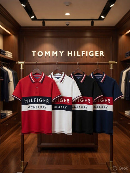 Tommy Hilfiger Kids Cotton Lycra Polos – All 4 Colour Variants
