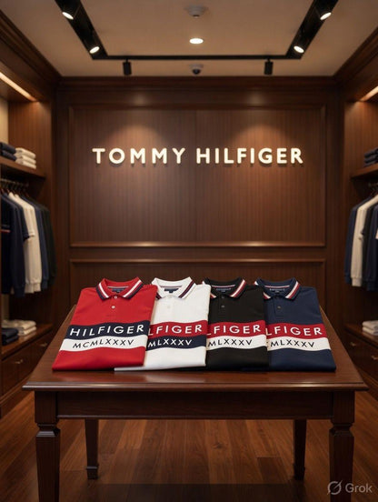Tommy Hilfiger Kids Polos – White, Black, Navy Blue & Red Collection

