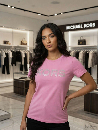 Premium Superdry pink casual T-shirt for women
