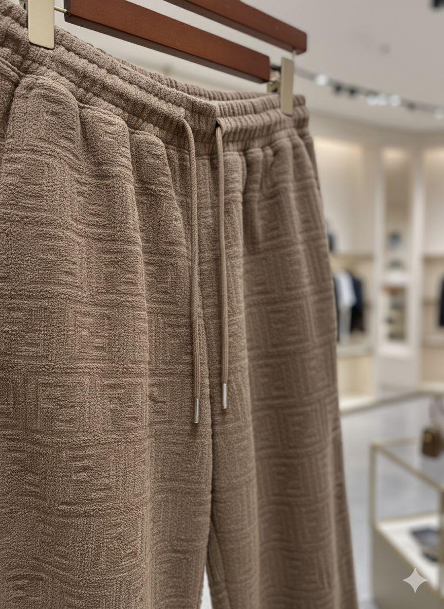 Women's Fendi beige Turkey fabric track pants
