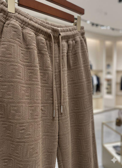 Women's Fendi beige Turkey fabric track pants
