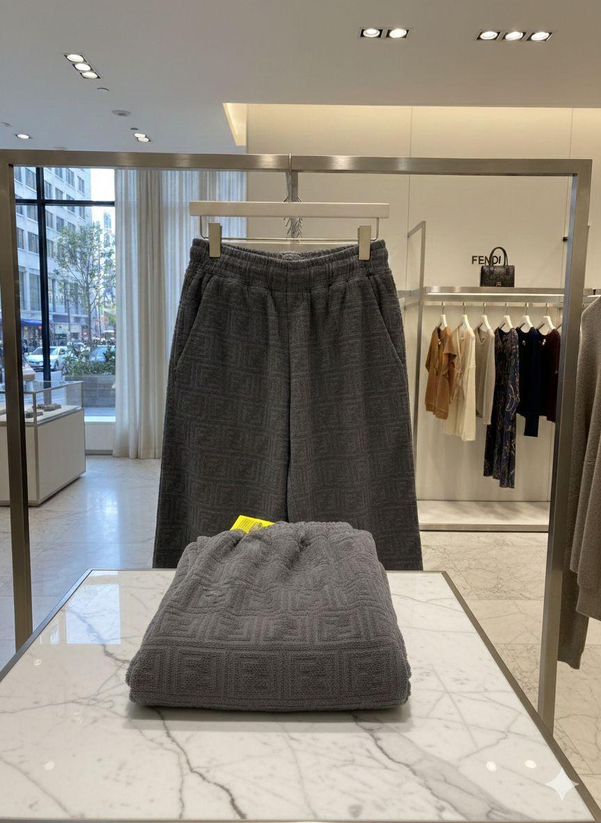 Women's Fendi grey Turkey fabric track pants
