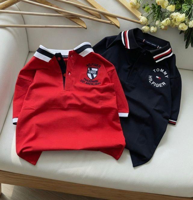 Tommy Hilfiger Kids Polos – Red & Navy Combo
