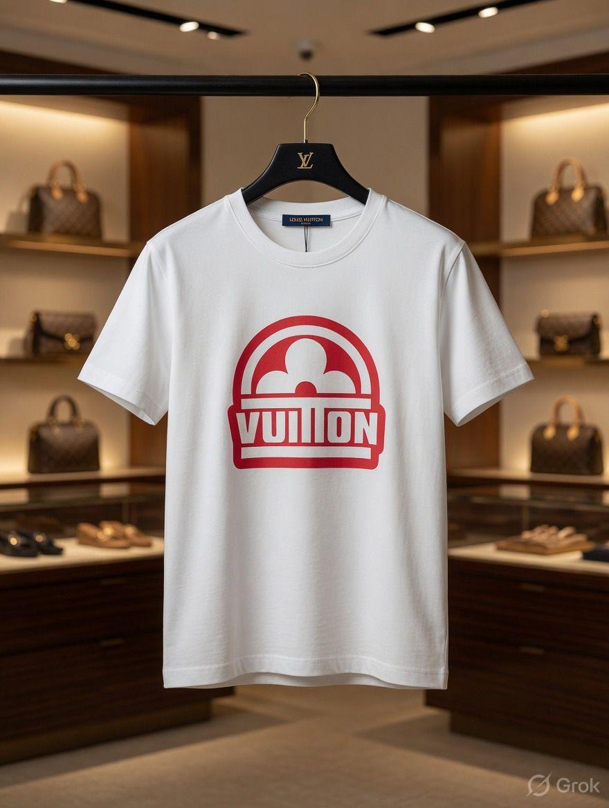 Louis Vuitton white premium Italian cotton T-shirt for women
