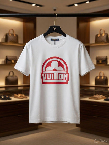 Louis Vuitton white premium Italian cotton T-shirt for women
