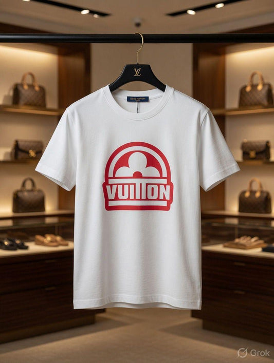 Louis Vuitton white premium Italian cotton T-shirt for women
