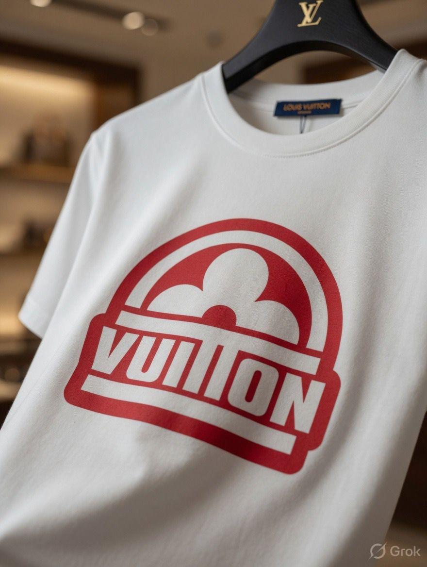 Women's Louis Vuitton white regular fit luxury T-shirt
