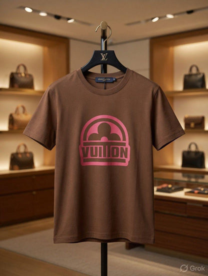Louis Vuitton brown premium Italian cotton T-shirt for women
