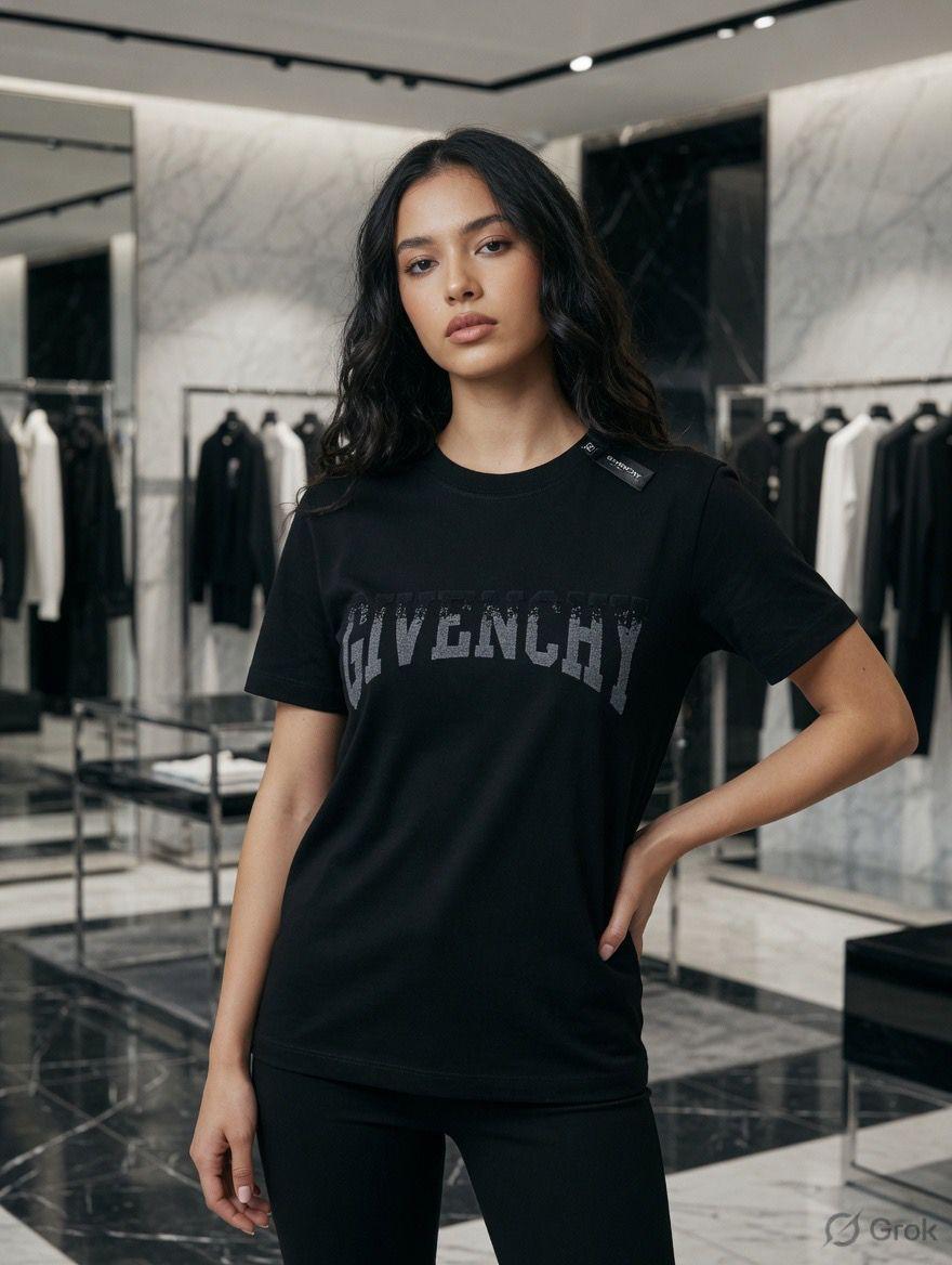 Premium Givenchy black casual T-shirt for women
