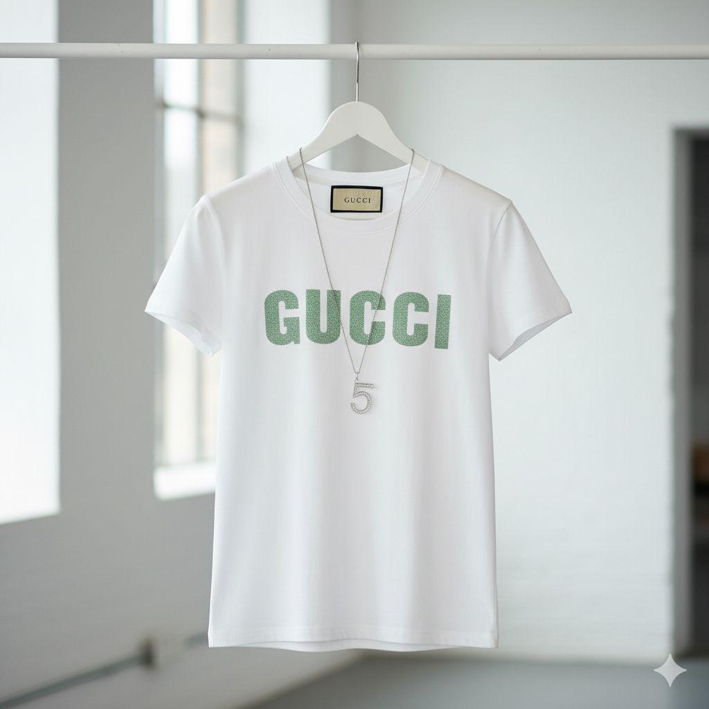 Women's Gucci white regular fit luxury T-shirt
