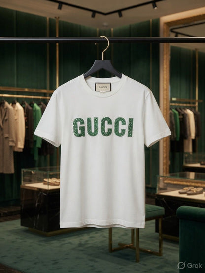 Gucci white premium Italian cotton T-shirt for women
