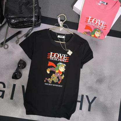 Women's Moschino black regular fit luxury T-shirt
