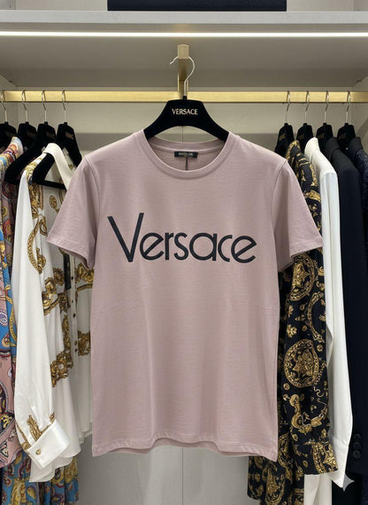 Versace lilac premium cotton peach fabric T-shirt for women
