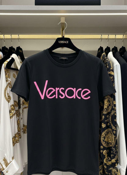 Versace black premium cotton peach fabric T-shirt for women
